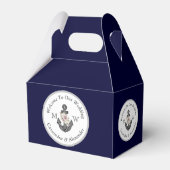 Ballotins Ancre florale à thème nautique Bleu marine (Arrière)