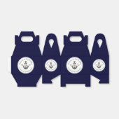 Ballotins Ancre florale à thème nautique Bleu marine (Déplié)