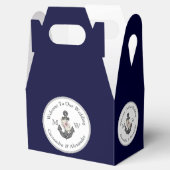 Ballotins Ancre florale à thème nautique Bleu marine (Ouvert)