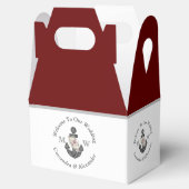 Ballotins Ancre florale à thème nautique Maroon rouge Bourgo (Ouvert)