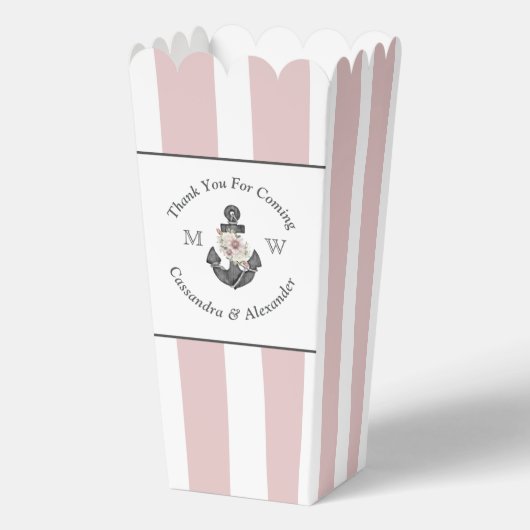 Ballotins Ancre florale marine rose blanche (Verso)