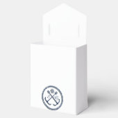 Ballotins Ancre Monogrammes, Boîte de faveur de mariage naut (Ouvert)