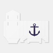 Ballotins Ancre Nautiale Marine Blue Wedding Favor Boxes (Déplié)