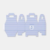 Ballotins Ancre nautique Mariage de Merci rayé bleu (Déplié)