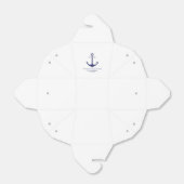 Ballotins ancre nautique mariage marine bleu blanc élégant (Déplié)