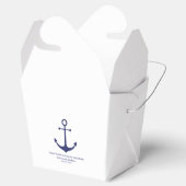 Ballotins ancre nautique mariage marine bleu blanc élégant (Ouvert)