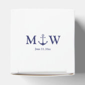 Ballotins ancre nautique mariage marine bleu monogramme coeu (Haut)