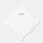 Ballotins ancre nautique mariage marine bleu monogramme init (Déplié)