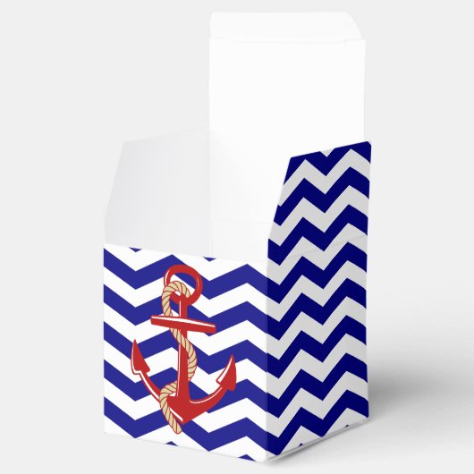 Ballotins Ancre rouge Chevron Nautical Stripes (Ouvert)