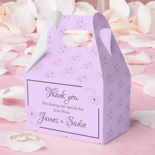 Ballotins Anémone sur lilas clair (Mariage)