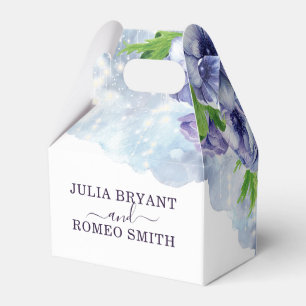 Ballotins Anémones florales Mariage violet Merci 