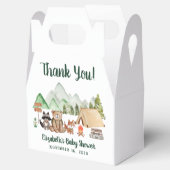 Ballotins Animaux boisés rustiques Baby shower Merci (Ouvert)