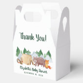 Ballotins Animaux boisés rustiques Baby shower Merci (Ouvert)