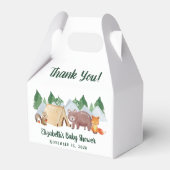 Ballotins Animaux boisés rustiques Baby shower Merci (Verso)