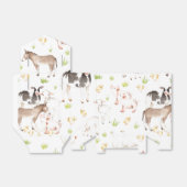 Ballotins Animaux d'aquarelle dessinés à la main sur la ferm (Déplié)