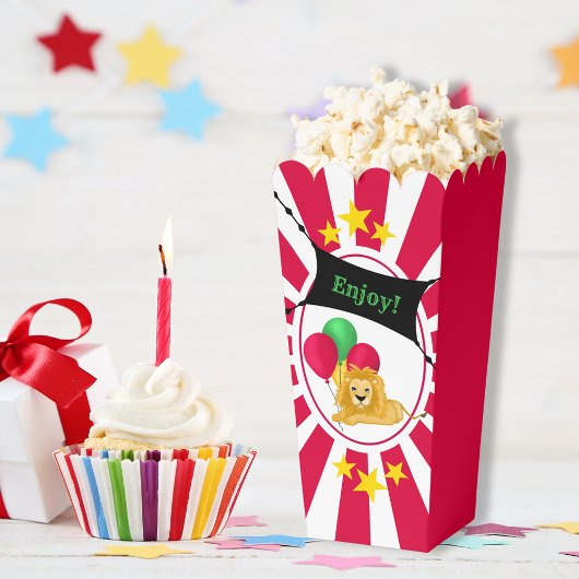 Ballotins Animaux de cirque rouge et blanc avec étoiles