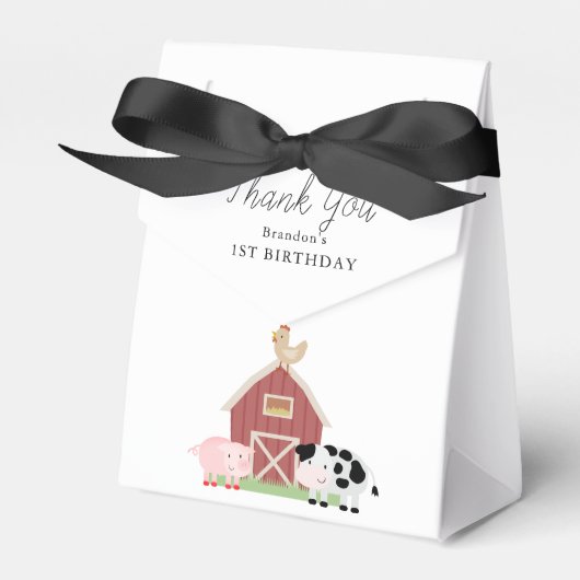 Ballotins Animaux de ferme Barnyard Blanc Ballotin d'anniver (Verso)