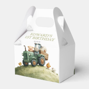 Ballotins Animaux de la ferme Tracteur vert Anniversaire