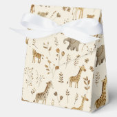 Ballotins Animaux de la jungle beige blanc boho (Recto)