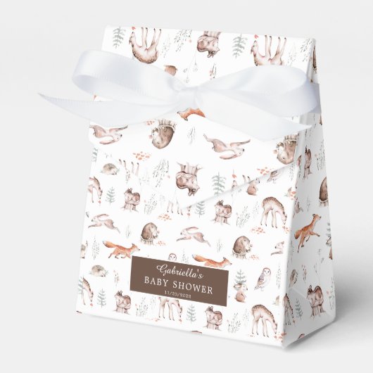 Ballotins Animaux forestiers rustiques Baby shower Favoriser (Verso)