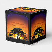 Ballotins Animaux sauvages sur le coucher de soleil de la sa (Arrière)