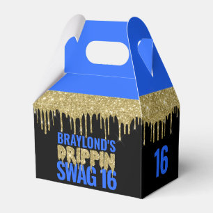Ballotins Anniversaire 16 ans Gold and Blue Drippin Swag