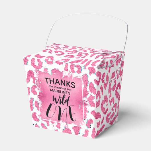Ballotins Anniversaire 1ère année Pink Leopard Wild One (Verso)