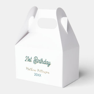 Ballotins anniversaire 21 ans bleu orange stylé boho rétro n