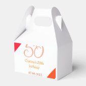 Ballotins anniversaire 50 ans orange rouge ajouter nom date (Arrière)