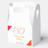 Ballotins anniversaire 50 ans orange rouge ajouter nom date (Ouvert)