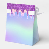 Ballotins Anniversaire arc-en-ciel pourpre gouttes de partie (Arrière)