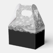 Ballotins Anniversaire Argent Noir Parties scintillant Nom M (Arrière)