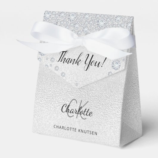 Ballotins Anniversaire argent nom élégant (Verso)