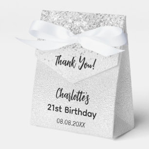 Ballotins Anniversaire argent parties scintillant nom du scr