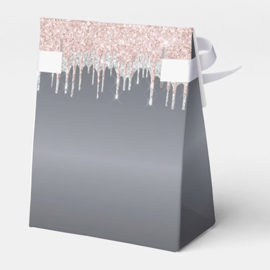 Ballotins Anniversaire argent parties scintillant rose or me (Arrière)