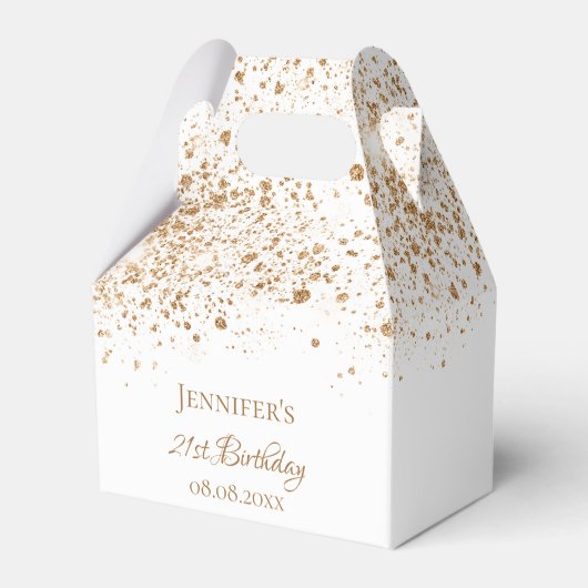 Ballotins Anniversaire blanc or parties scintillant monogram (Arrière)