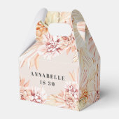 Ballotins Anniversaire bohème moderne pastel floral (Arrière)