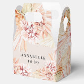 Ballotins Anniversaire bohème moderne pastel floral (Ouvert)