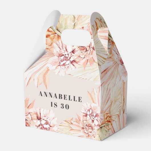 Ballotins Anniversaire bohème moderne pastel floral (Verso)