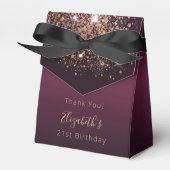 Ballotins Anniversaire Bourgogne rose or nom merci (Verso)