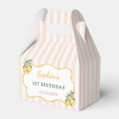 Ballotins Anniversaire de 1 an thème citron rose gingham (Verso)