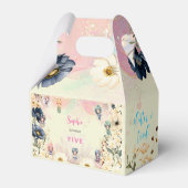 Ballotins Anniversaire de enfant d'aquarelle de jardin de fé (Arrière)