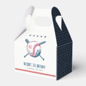 Ballotins Anniversaire de enfant de baseball rouge de la Mar (Arrière)