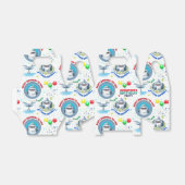 Ballotins Anniversaire de enfant de thème requin (Déplié)