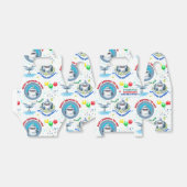 Ballotins Anniversaire de enfant de thème requin (Déplié)