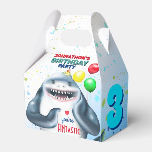 Ballotins Anniversaire de enfant de thème requin (Verso)