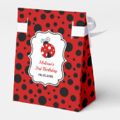 Ballotins Anniversaire de enfant Pois Red Black Ladybug Fram (Arrière)