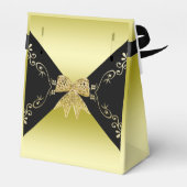 Ballotins Anniversaire de la bow décorative en or et noir (Arrière)