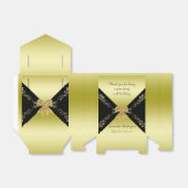 Ballotins Anniversaire de la bow décorative en or et noir (Déplié)