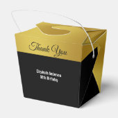 Ballotins Anniversaire de l'Elégant Noir et Faux Or (Arrière)